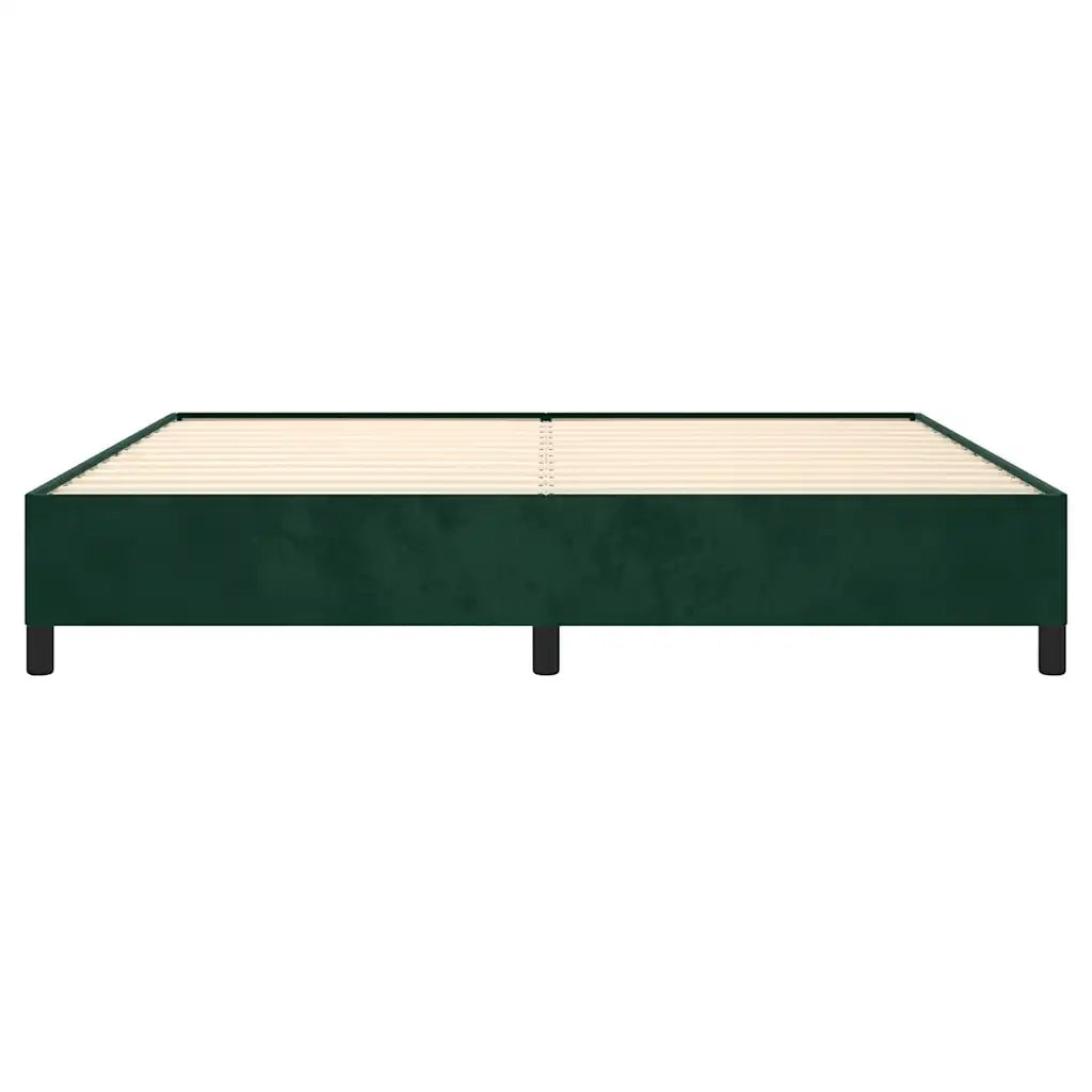 Giroletto senza Materasso Verde Scuro 200x200 cm in Velluto 347345
