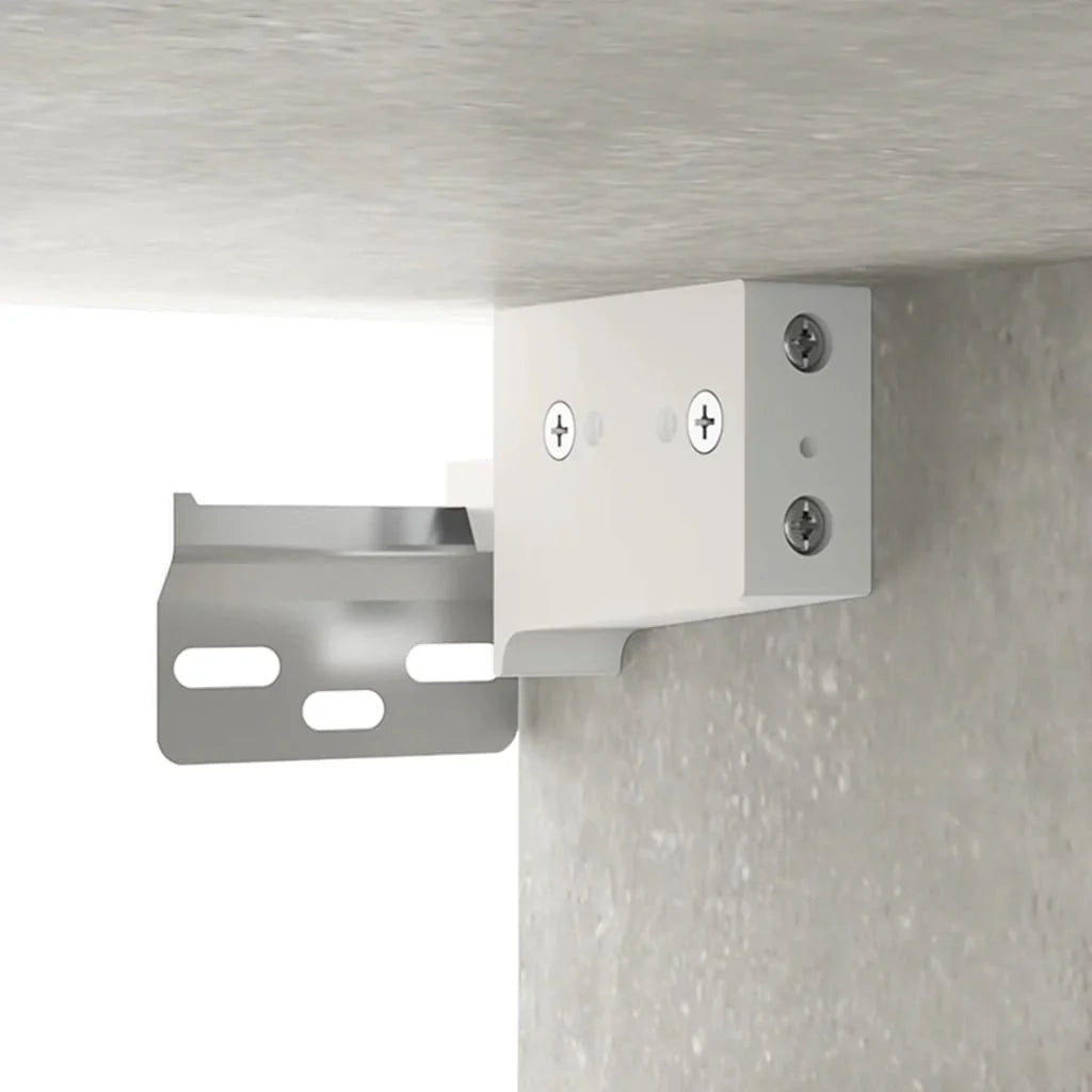 Set di mobili da 4 pezzi tra cui armadio credenza mobile TV televisore per soggiorno camera da letto salotto legno ingegnerizzato grigio 02_0024698