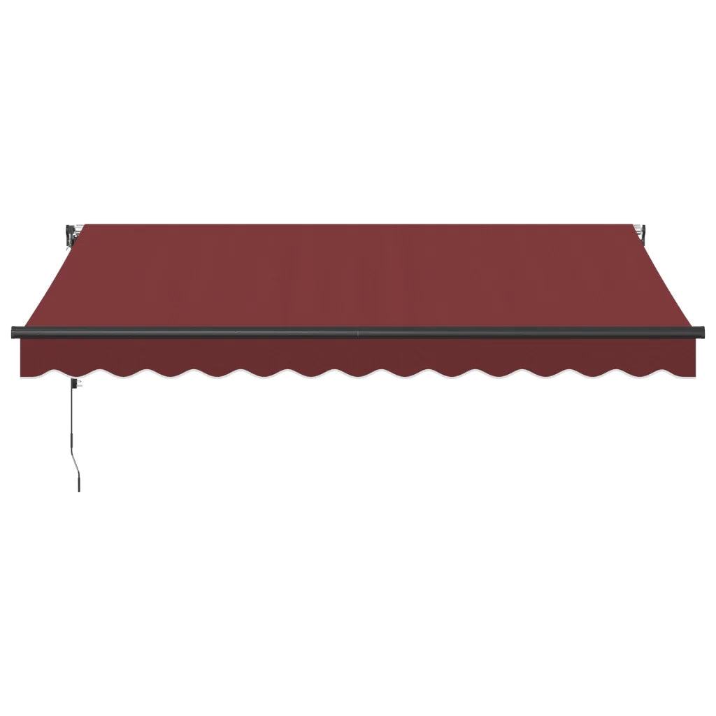 Tenda da Sole Retrattile Automatica con LED Bordò 350x250 cm 3310185