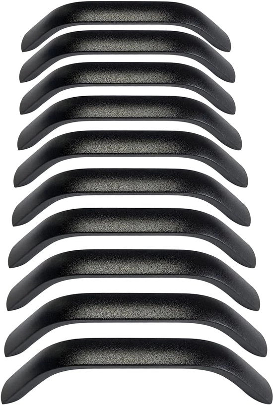 Maniglia da Parete - Maniglione per Cucina e Bagno - 10 Pezzi - Nero Matte