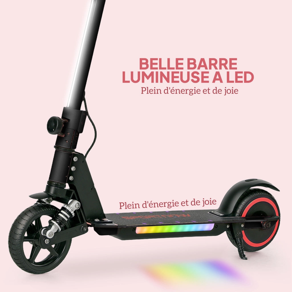 Monopattino Elettrico per Bambini 6-14 Anni ¨C Xylo ¨C Pieghevole Alluminio Nero 14 km/h