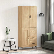 Credenza Rovere Sonoma 69,5x34x180 cm in Legno Multistrato 3196014