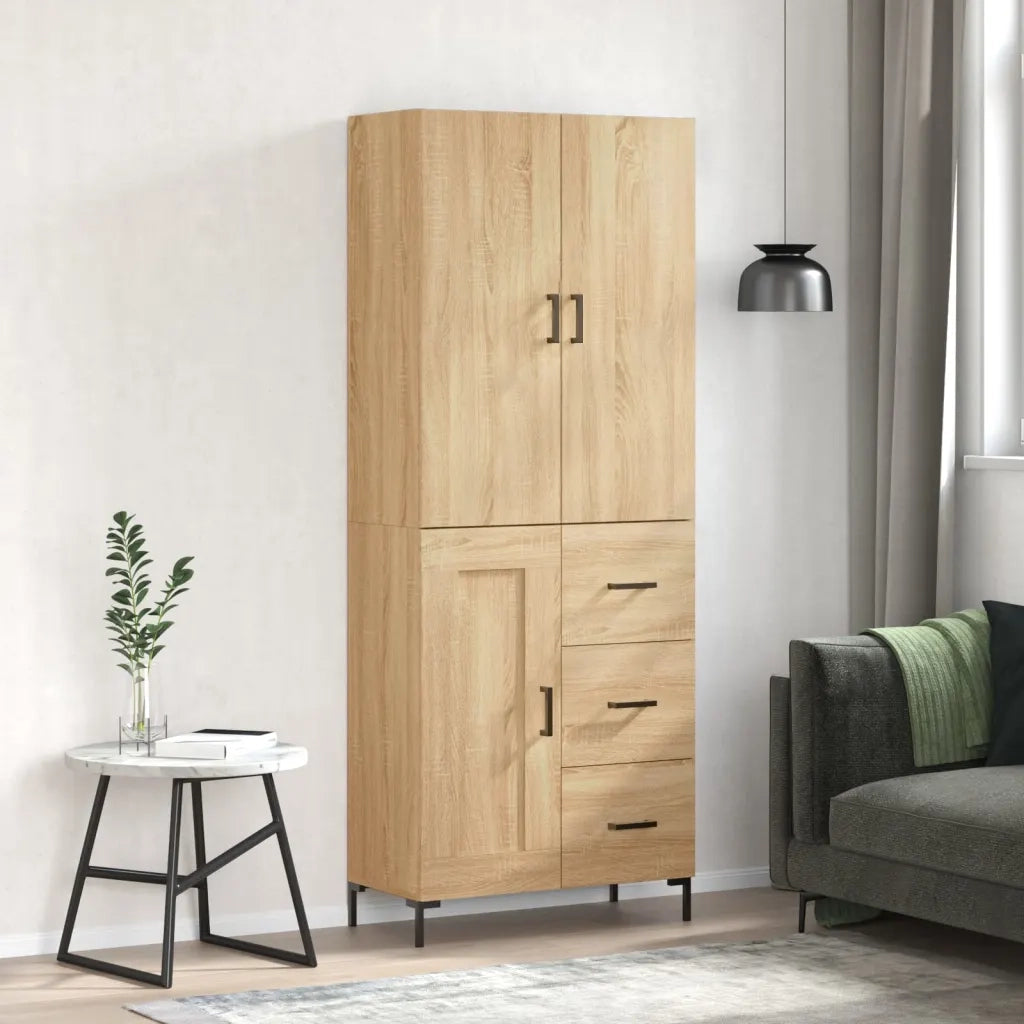 Credenza Rovere Sonoma 69,5x34x180 cm in Legno Multistrato 3196014
