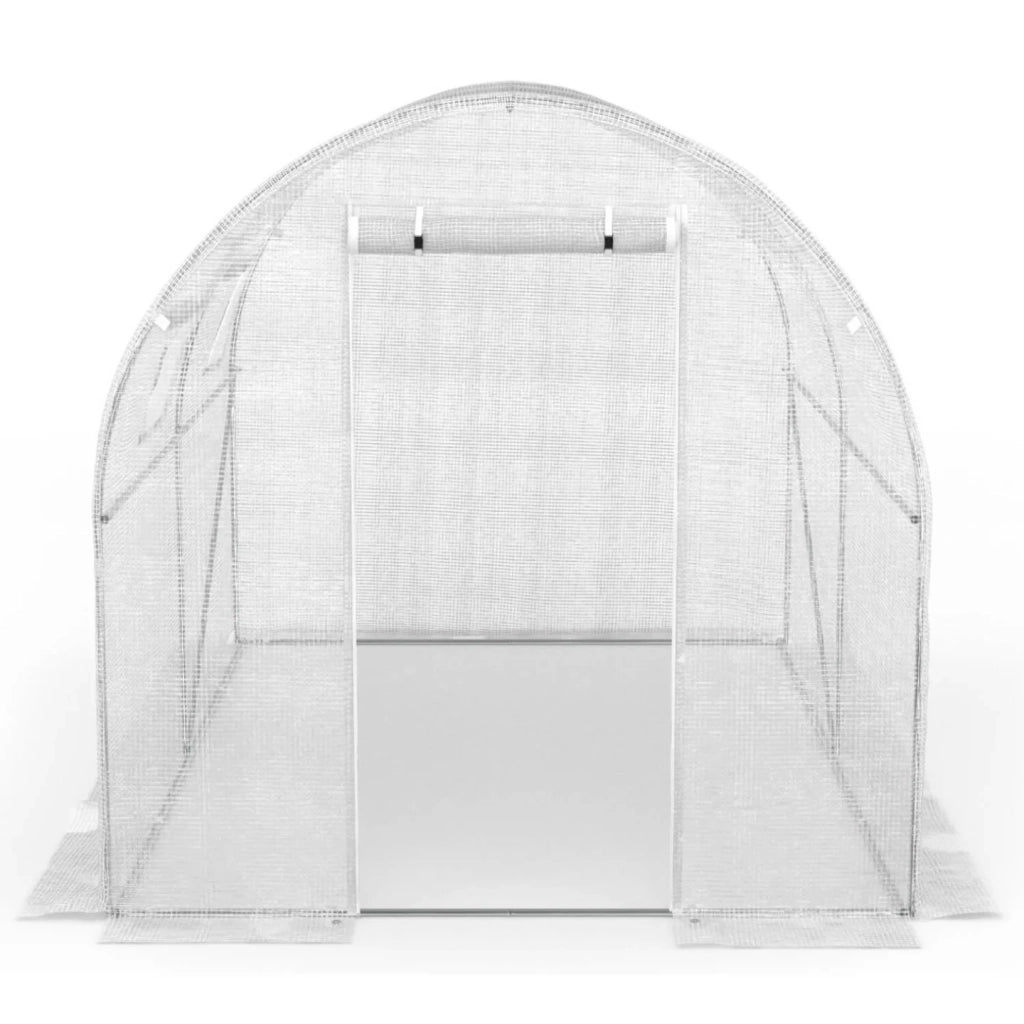 IDMarket - Serra tunnel di giardinario 6 m² bianco ZEBRA 2x3M