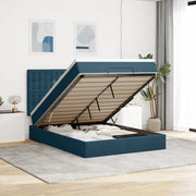 Struttura Letto Pouf con Materassi 140x190 cm in Velluto 3314466