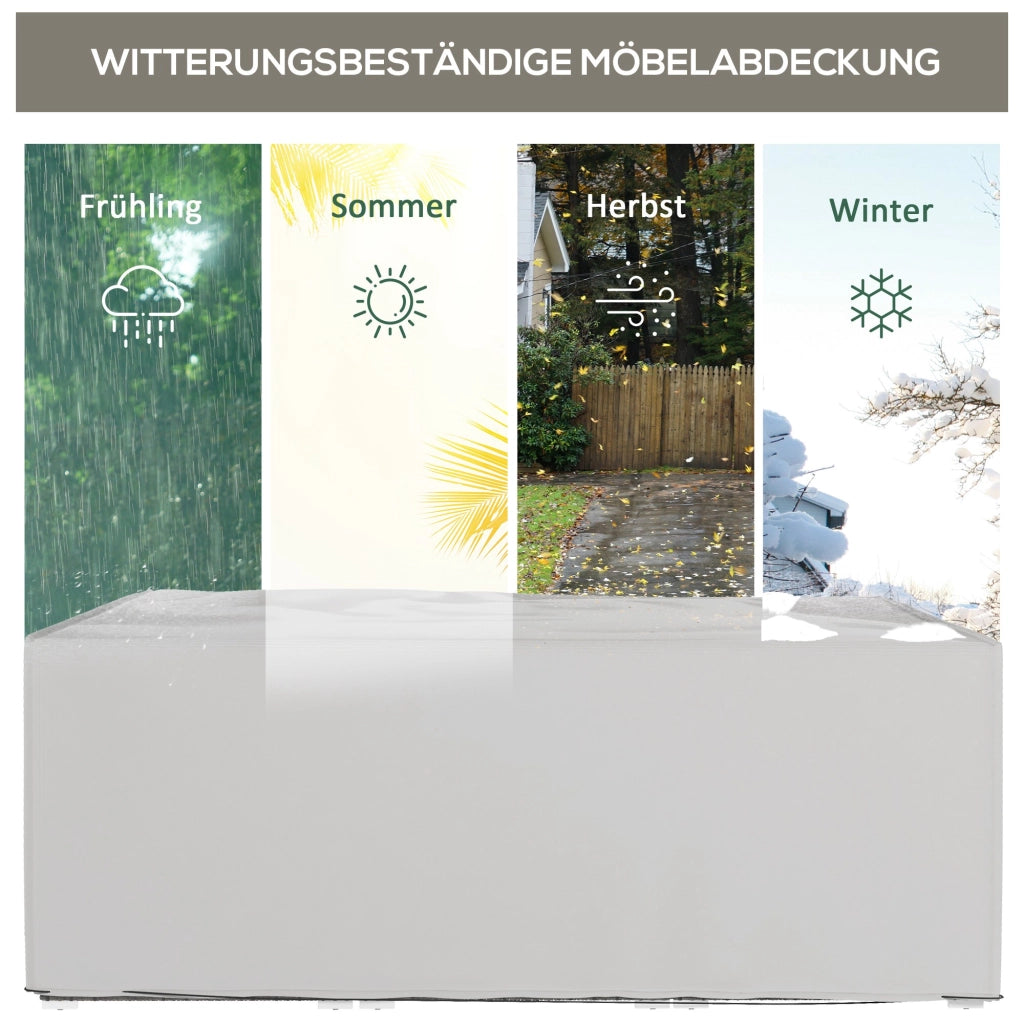 Copertura Giardino Invernale Impermeabile Anti-UV ¨C zephmum ¨C Grigio 600D Oxford 210x140x80 cm