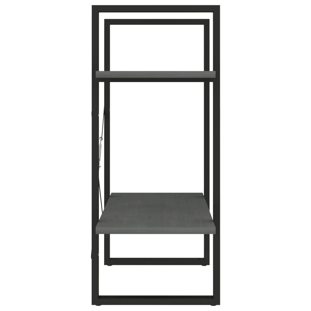Libreria a 2 Ripiani Grigia 60x30x70 cm in Massello di Pino 806434
