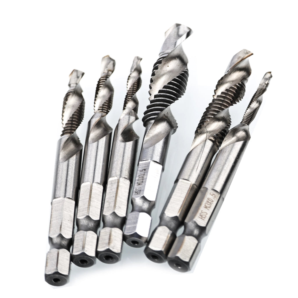 Set di Punte Maschiatrici Rosfix 6 Pezzi M3-M8 – Acciaio HSS di Alta Qualità | Dimensioni M3-M10