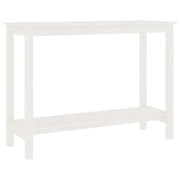 Tavolo Consolle | Tavolo d'Ingresso Bianco 110x40x80 cm in Legno Massello di Pino