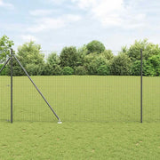 Recinzione con Posto Grigio 1,5 x 10 m Acciaio e PVC