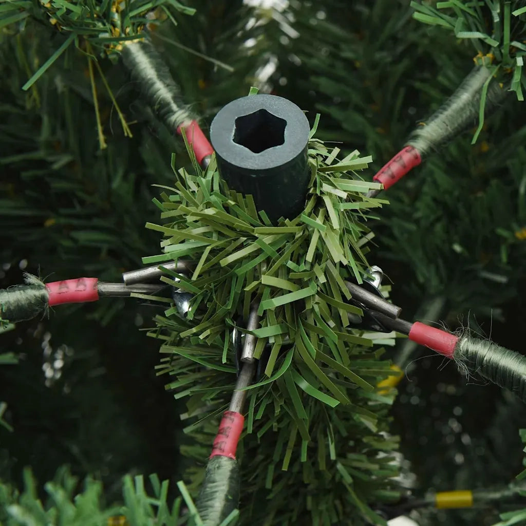 Albero di Natale | Decorazioni natalizie Artificiale con Rami Pieghevoli Verde 210 cm