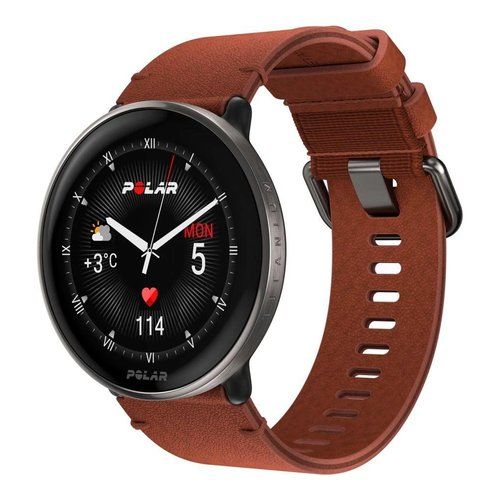 Smartwatch polar 900110028 ignite 3 titanium silver e brown
