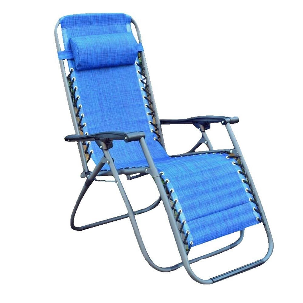Sedia a sdraio richiudibile gravita  zero blu chiaro poltrona giardino