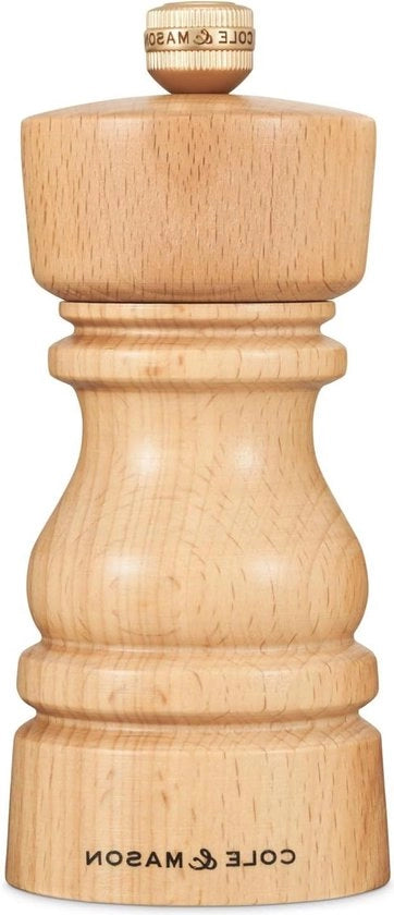 Macina Sale a London - Costruzione in Betulla Naturale - Meccanismo Ceramico - Inox - Regolabile - 130 mm