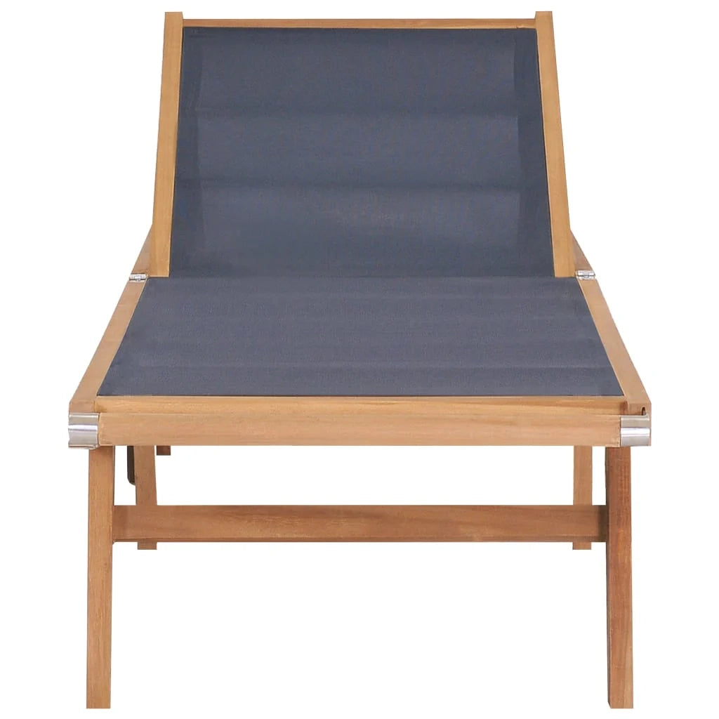 Lettino prendisole sedia a sdraio lettino prendisole letto da giardino mobili da giardino mobili da esterno pieghevoli con ruote teak massello e textilene 02_0012862