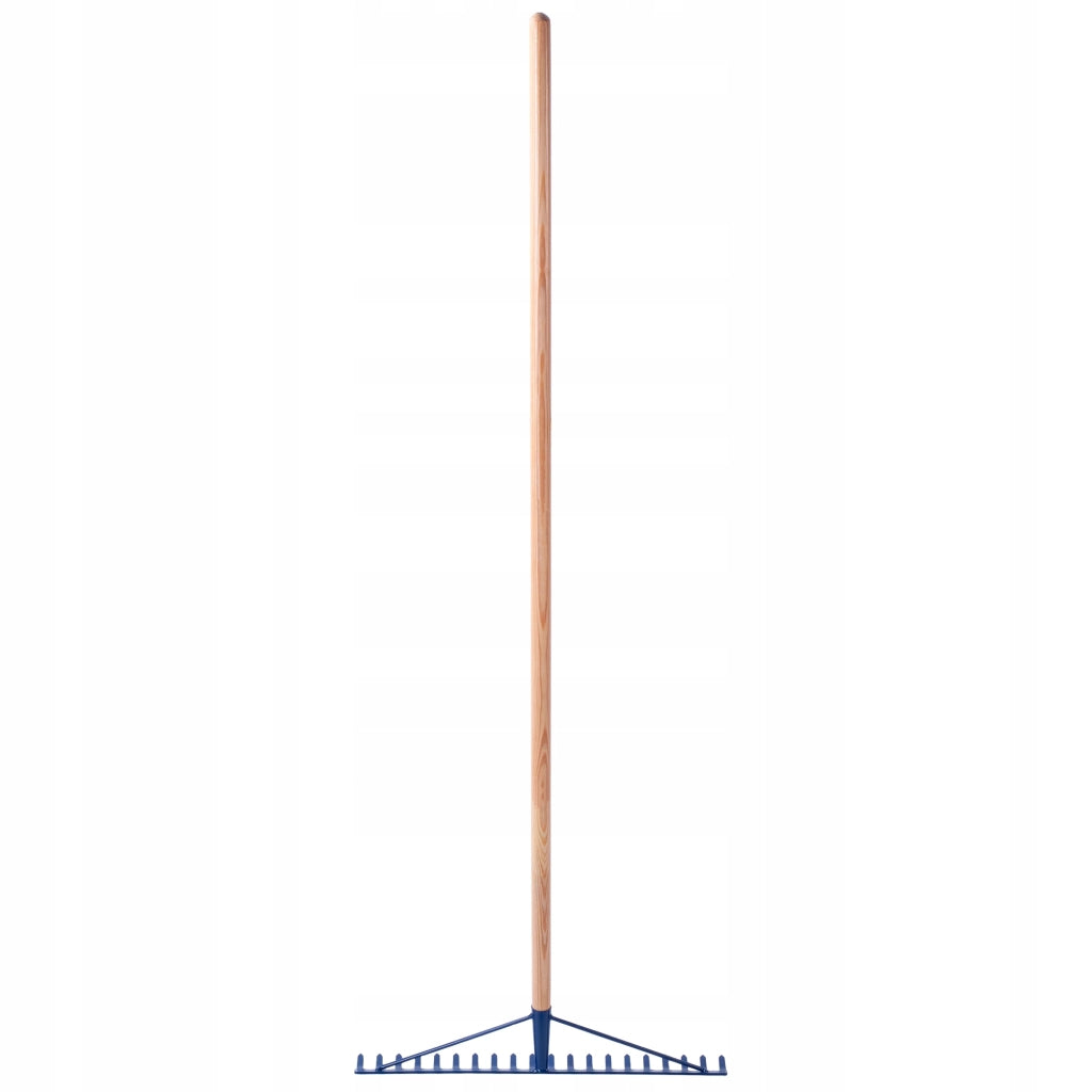Rastrello in metallo KADAX per foglie, erba, sassi, giardino, robusto, 155 cm, con manico