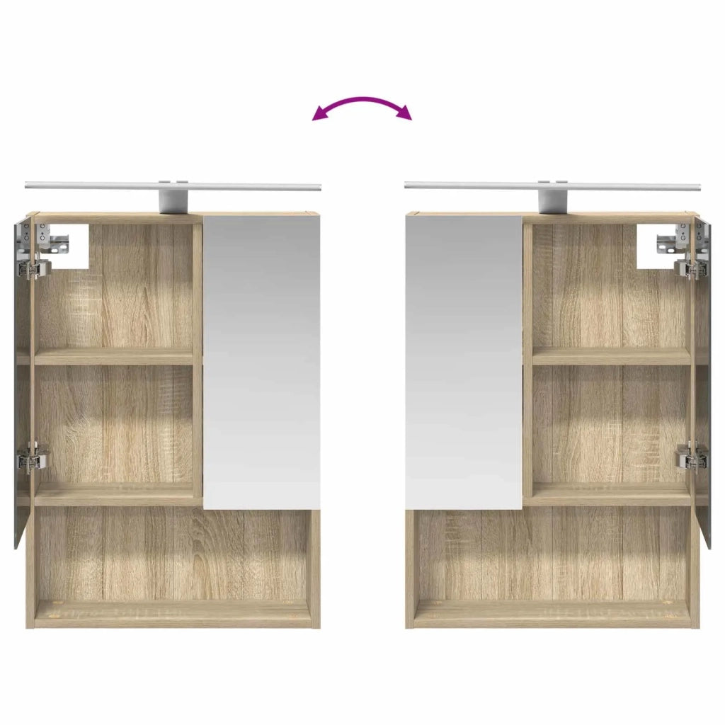 Set di mobili per il bagno 5 pcs Rovere Sonoma 3407001
