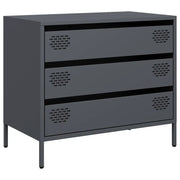 Credenza | Madia | Buffet da pranzo | Armadio da pranzo Antracite 68x39x58,5 cm in Acciaio Laminato a Freddo
