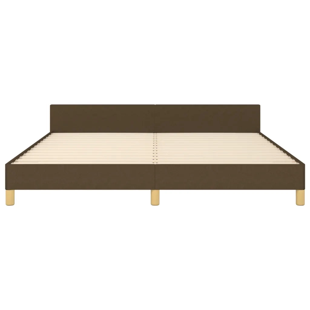 Letto matrimoniale | Letto per adulti | Giroletto senza Materasso Marrone Scuro 160x200 cm Tessuto