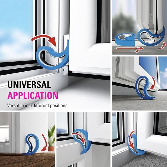 Set di fermatrici per porte da 4 pezzi - fermatrici per finestre fermabarre fermabarre per finestre - disponibili in 14 colori - nero
