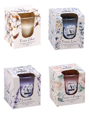 1 Pezzo Candela Profumata in Vasetto Vetro 7 x 8 cm 4 Fragranze