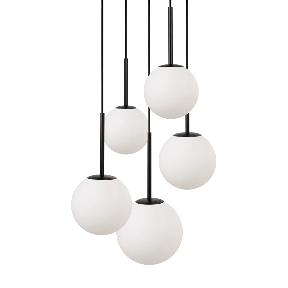 Lampada a sospensione Maytoni Basic Form nera 5xE14 Ø45