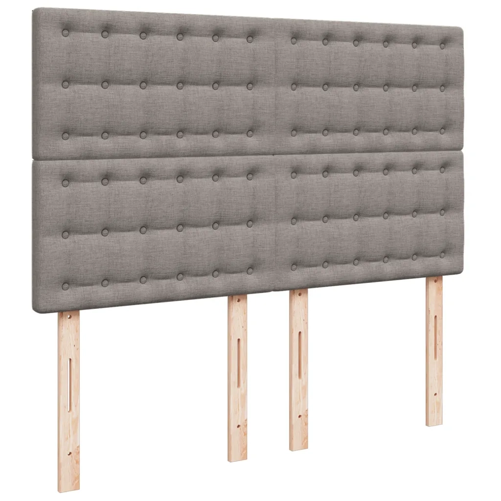 vidaXL Giroletto a Molle con Materasso Tortora 140x190 cm in Tessuto