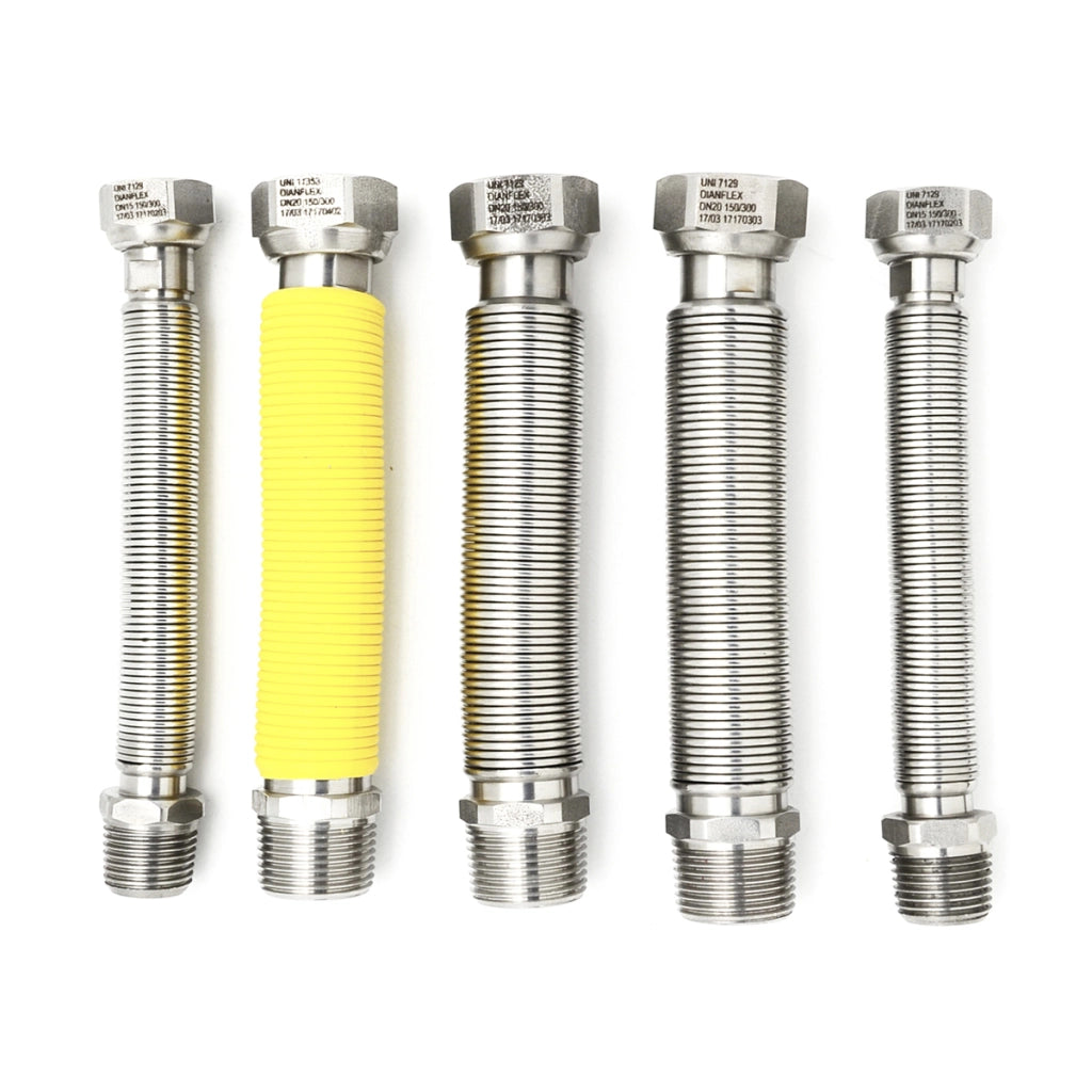 KIT 5 PZ FLESSIBILI INOX ESTENSIBILI PER CALDAIE A GAS- mm. 150/300- ATON- pezzi 1