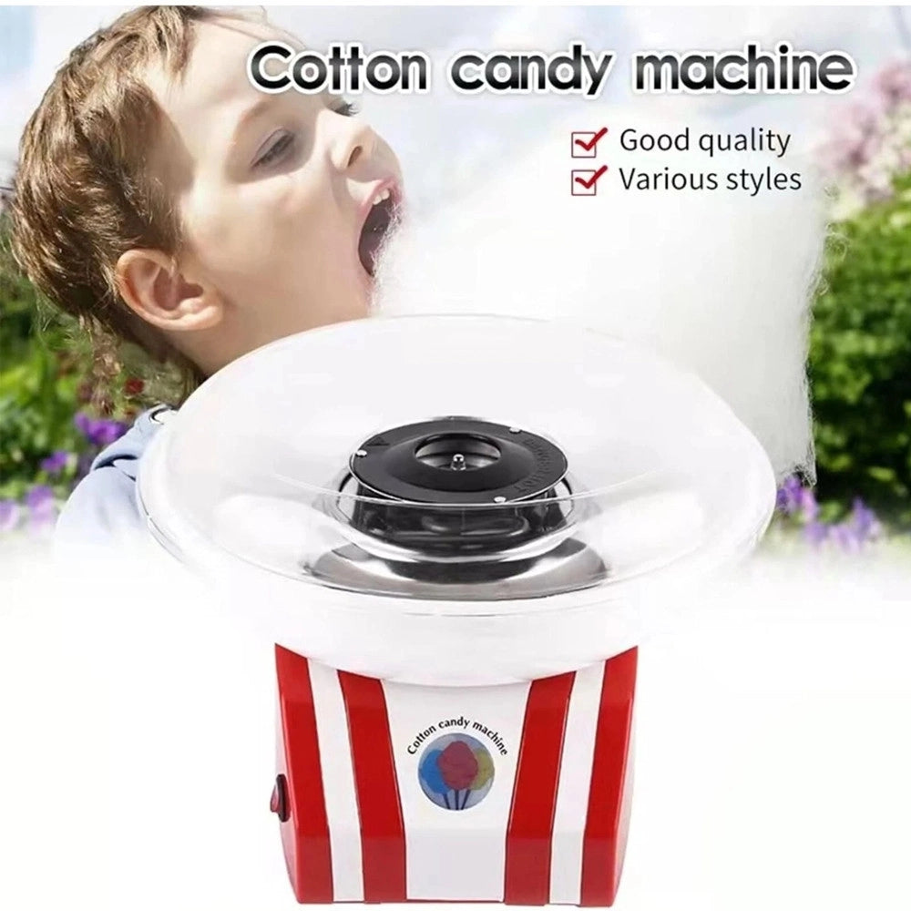 Trade Shop - Mini Macchina Per Zucchero Filato Cotton Candy Maker Elettrica Fai Da Te Facile Da Usare -