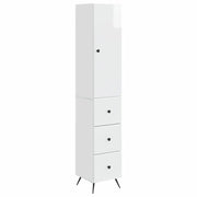 Set di armadi 2 pcs Bianco Lucido 34,5 x 34,5 x 90 cm