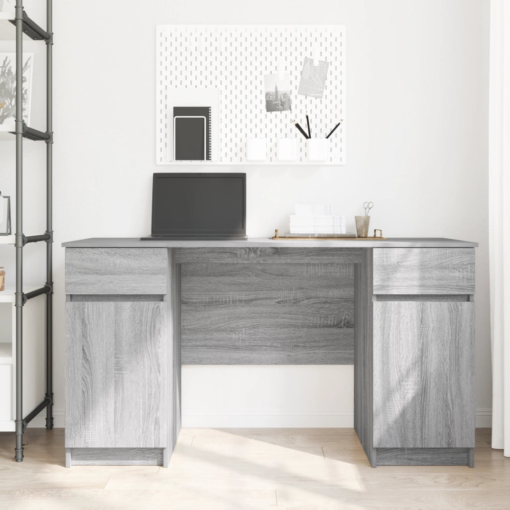 Scrivania  Grigio Sonoma 140x49x76 cm Legno ingegnerizzato