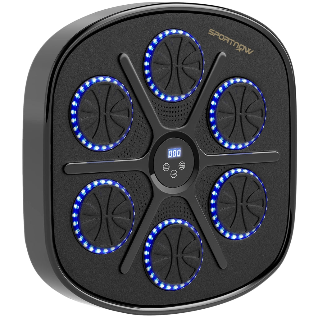 Sacco da boxe da parete musicale con guanti ¨C zephmum ¨C LED, Bluetooth, 9 velocit¨¤