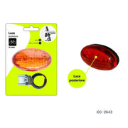 Trade Shop - Luce Posteriore Per Bici Fanale Fanalino Bicicletta Attacco Universale Xc-2643 -