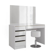 Vicco Set tavolino da toilette Bianco/Oro 55 cm con sgabello