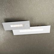 WALLY APPLIQUE-PLAFONIERA 2 LUCI(COMPOSTO DA 1138-40-GR+1138-60-BI) 1138-M2-BG