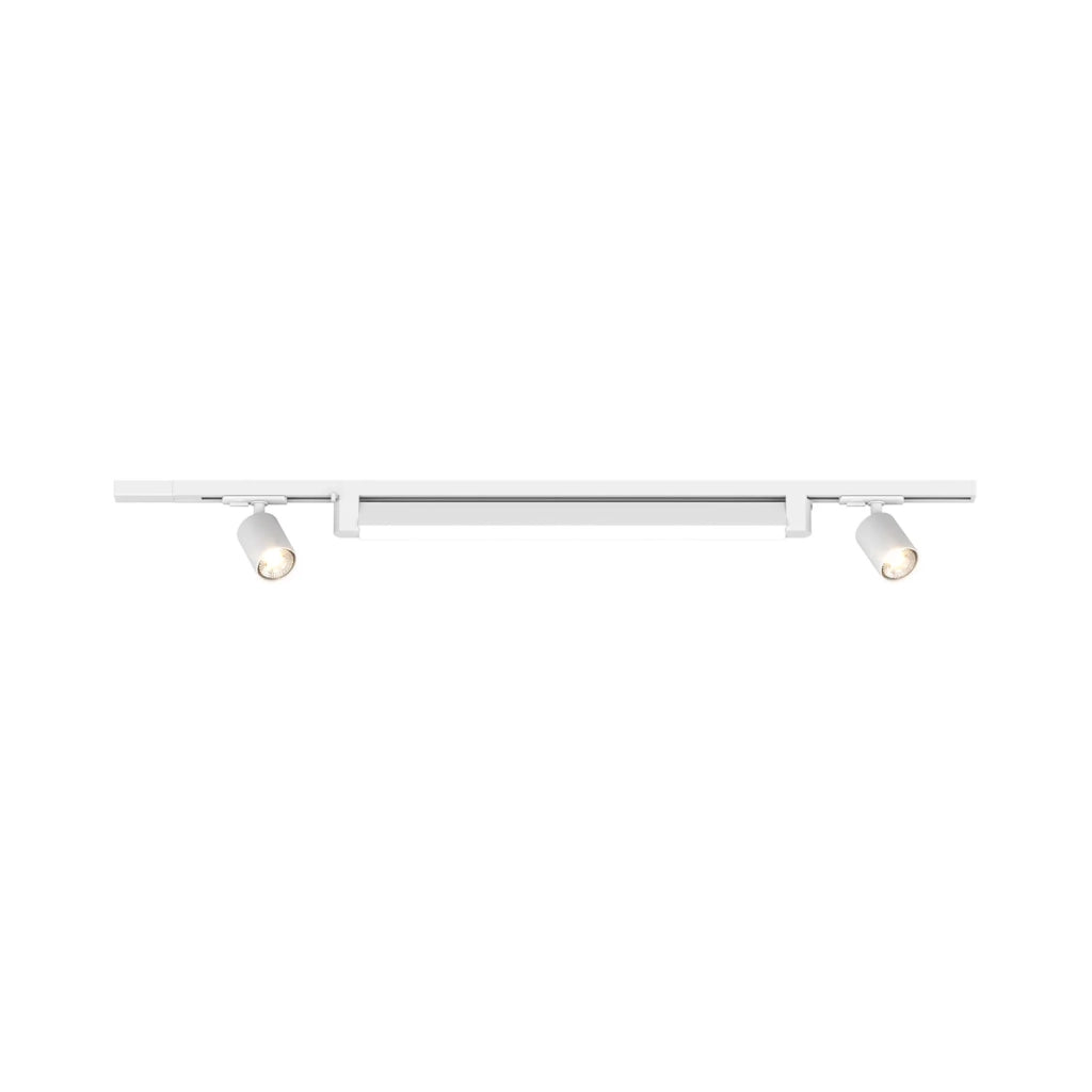 Kit Binario Moderno Mono Mix Metallo Bianco 3 Luci Led-Gu10 28W Naturale