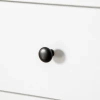 Tavolo a Ribalta per 6 Persone max con 2 Cassetti, Armadietto e Ripiano, in Truciolato, 120x60x76.5 cm, Bianco