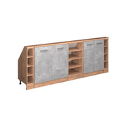 Set di mobili sottotetto Rion Calcestruzzo/Rovere dorato Set di 5 Vicco