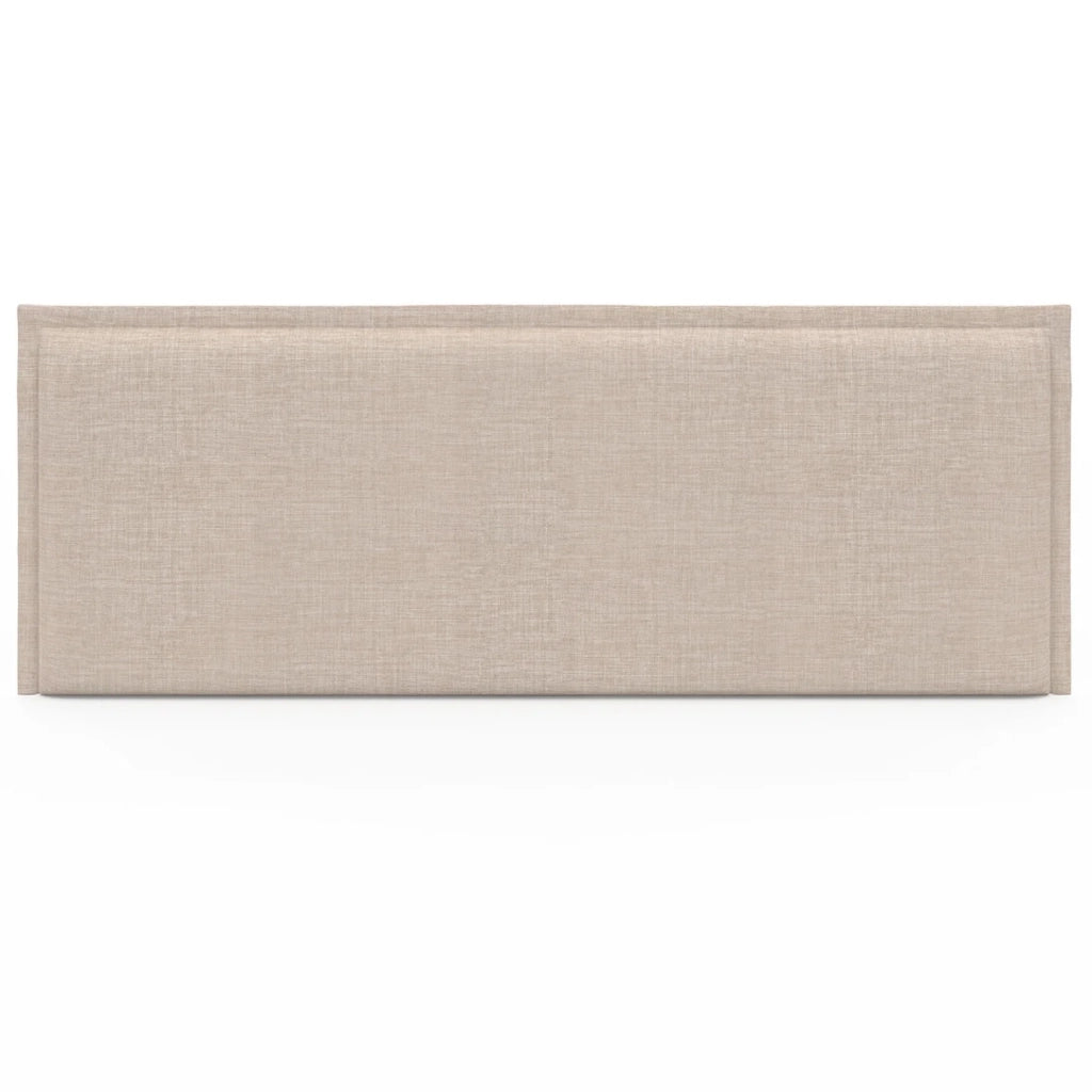 IDMarket - Testiera sospesa ALHYA 160 cm in tessuto di lino beige