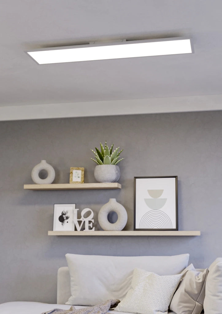 Plafoniera Moderna Moradillo-R Acciaio Bianco Plastica Led 33,5W 4300Lm Ip20