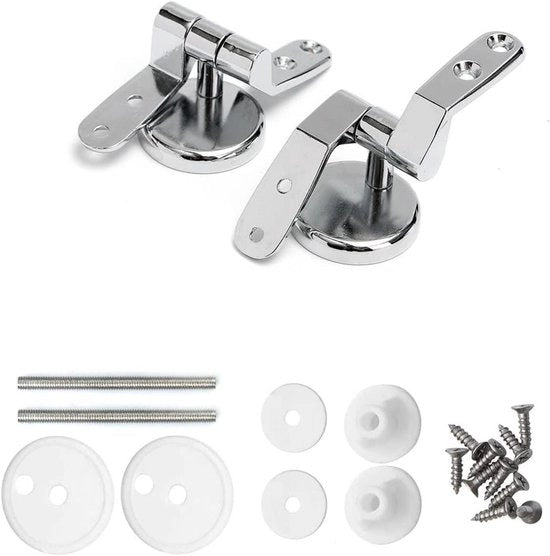 Set di fissaggio per toilette in acciaio inossidabile - per montaggio di componenti toilette fisse - toilette in legno con coperchio in legno - 2 pezzi