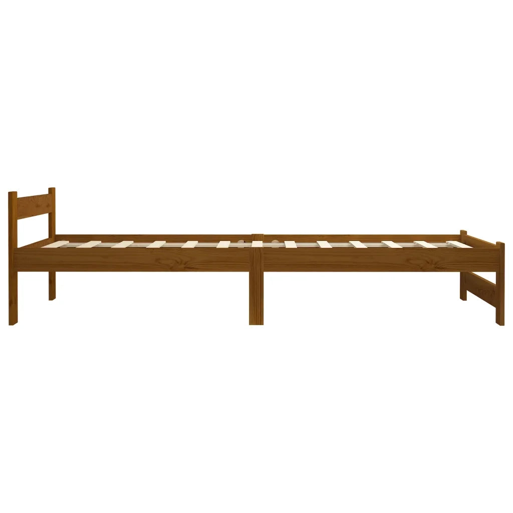 Giroletto senza Materasso Ambrato Legno Massello Pino 90x200 cm 322005