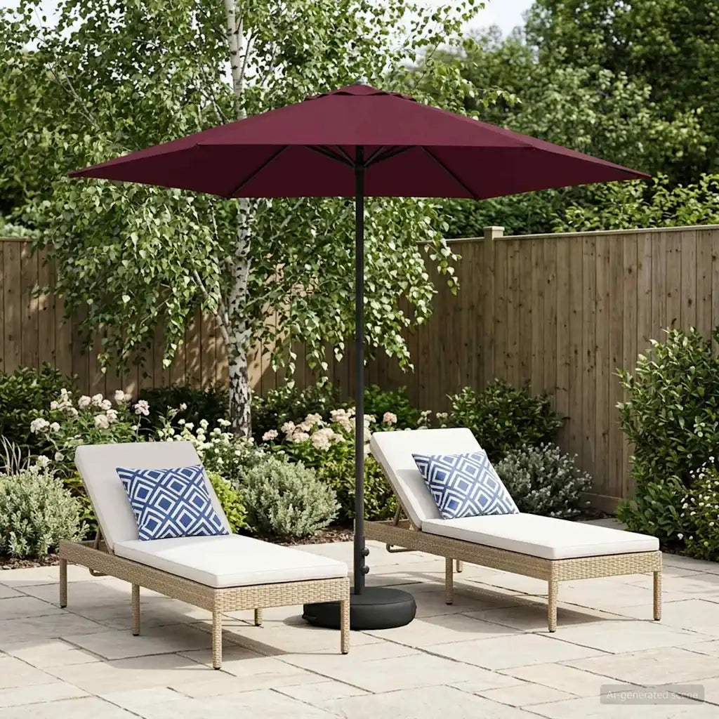 Ombrellone da giardino-Parasole da Giardino con Base 230 x 230 cm Poliestere 194747