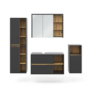 Vicco Set di mobili da bagno Antracite 4 parti