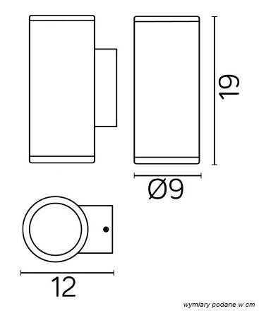 Applique esterna su/giù 2xGU10 grigio scuro IP54 SU-MA