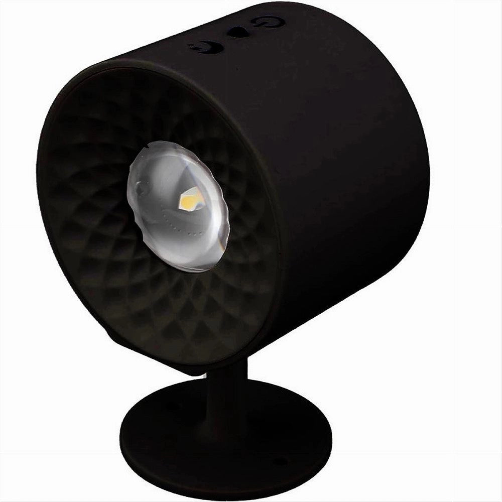 Trade Shop - Lampada Parete Led Luce Fronte Retro Ricarica Usb 3 Colori Luce Orientabile Bd01-3c - Nero