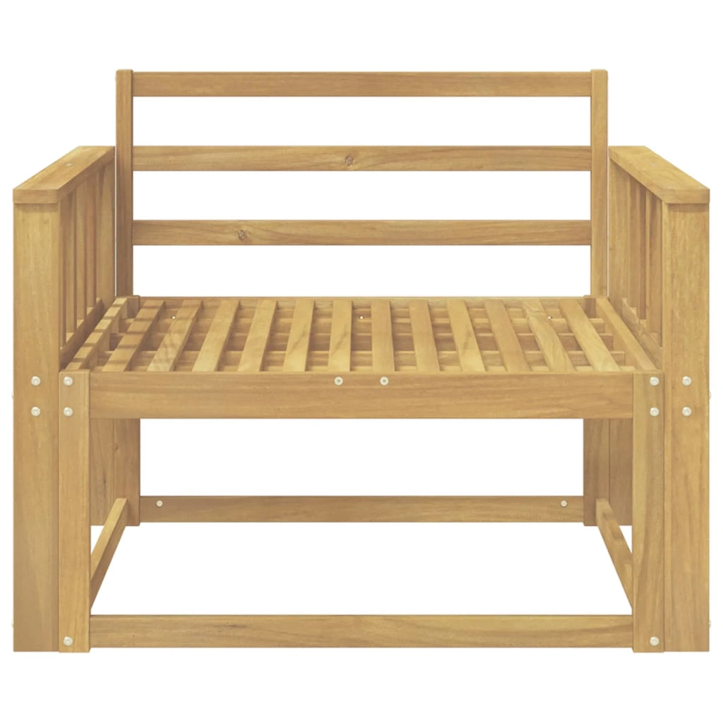 Divano centrale per esterno Legno di Acacia Massello Bianco 3439003