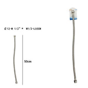 Trade Shop - Tubo Flessibile Flessibili Rubinetto Miscelatore Acqua 50 Cm M 1/2 X M1/2 69399 -