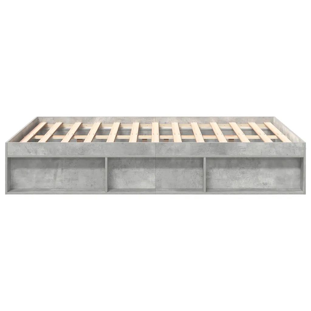 Letto matrimoniale | Letto per adulti | Giroletto Grigio Cemento 135x190 cm Double