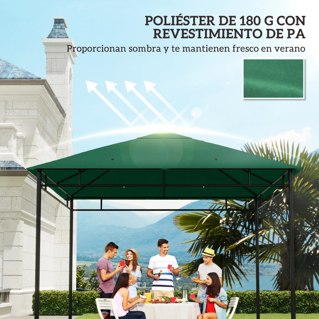 Copertura Gazebo Giardino ¨C zephmum ¨C Verde 300x300 cm